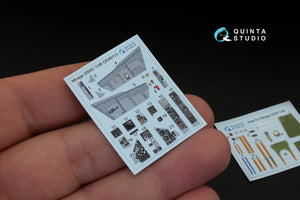 Intérieur imprimé en 3D et coloré sur papier décalcomanie Quinta Studio QD48113 Mirage 2000C (pour kit Kinetic) 1/48  – image 3