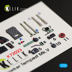 KELIK K72023 HAWKER TEMPEST MK.V INTERIOR 3D DECALS FOR AIRFIX KIT 1/72 – imagen 3