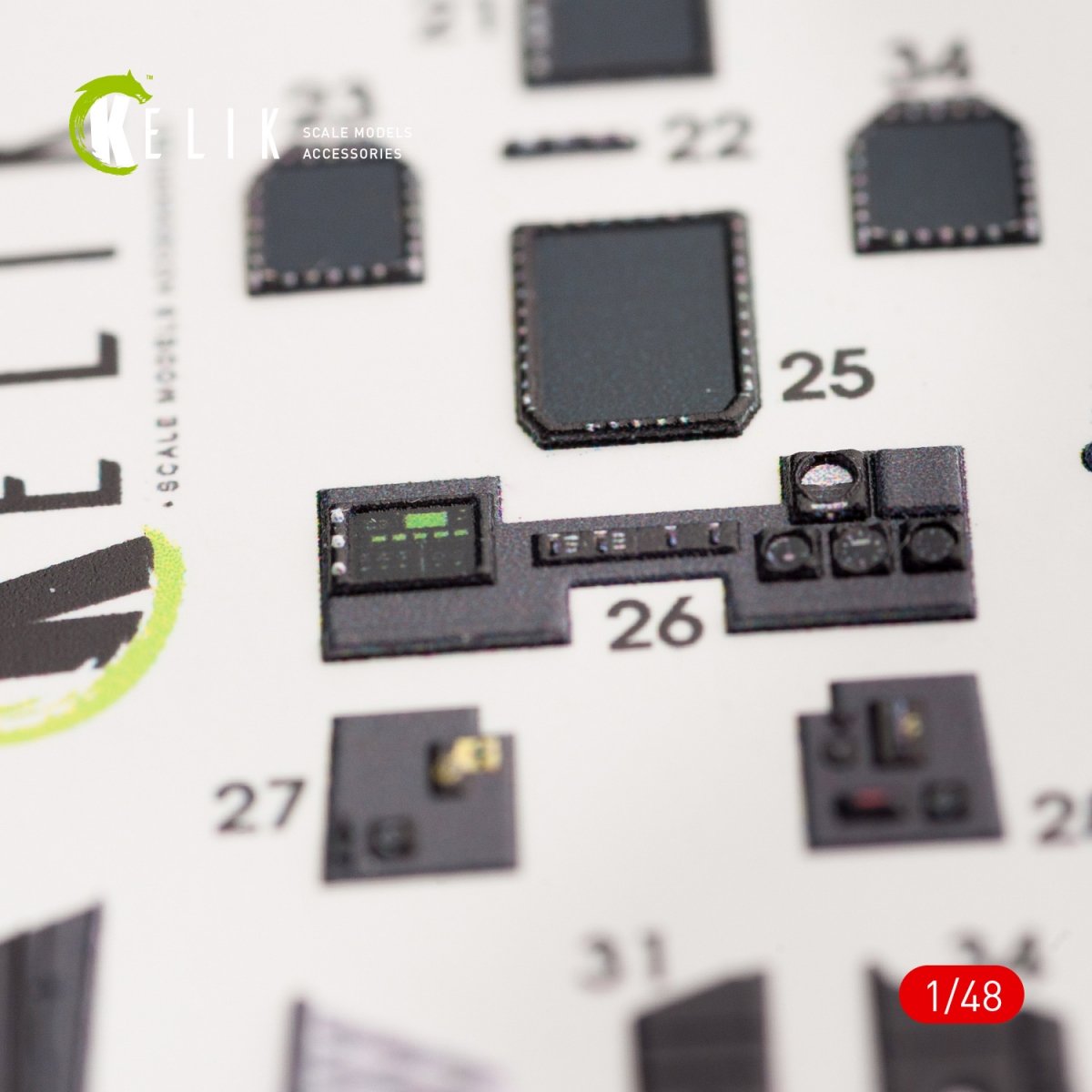 KELIK K48036 EA-18G &amp;quot;GROWLER&amp;quot; INTERIOR 3D DECALS FOR MENG KIT 1/48 – immagine 3