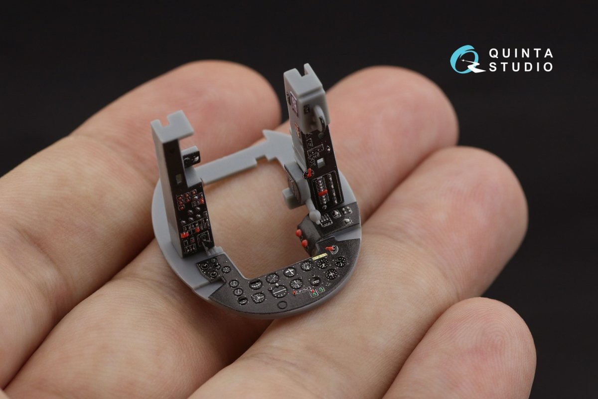 Intérieur imprimé en 3D et coloré sur papier décalcomanie pour F4U-1 Corsair (Hobby Boss) Quinta Studio QD48126 (Cage à oiseaux) 1/48 – image 5