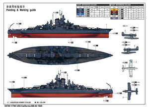 Trumpeter 05784 USS California BB44 Battleship 1945 1/700 – imagen 3