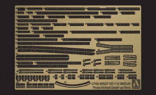 Aoshima 00815 JMSDF Japanese Defense Ship DD-115 AKIZUKI Photo Etched Parts 1/700
