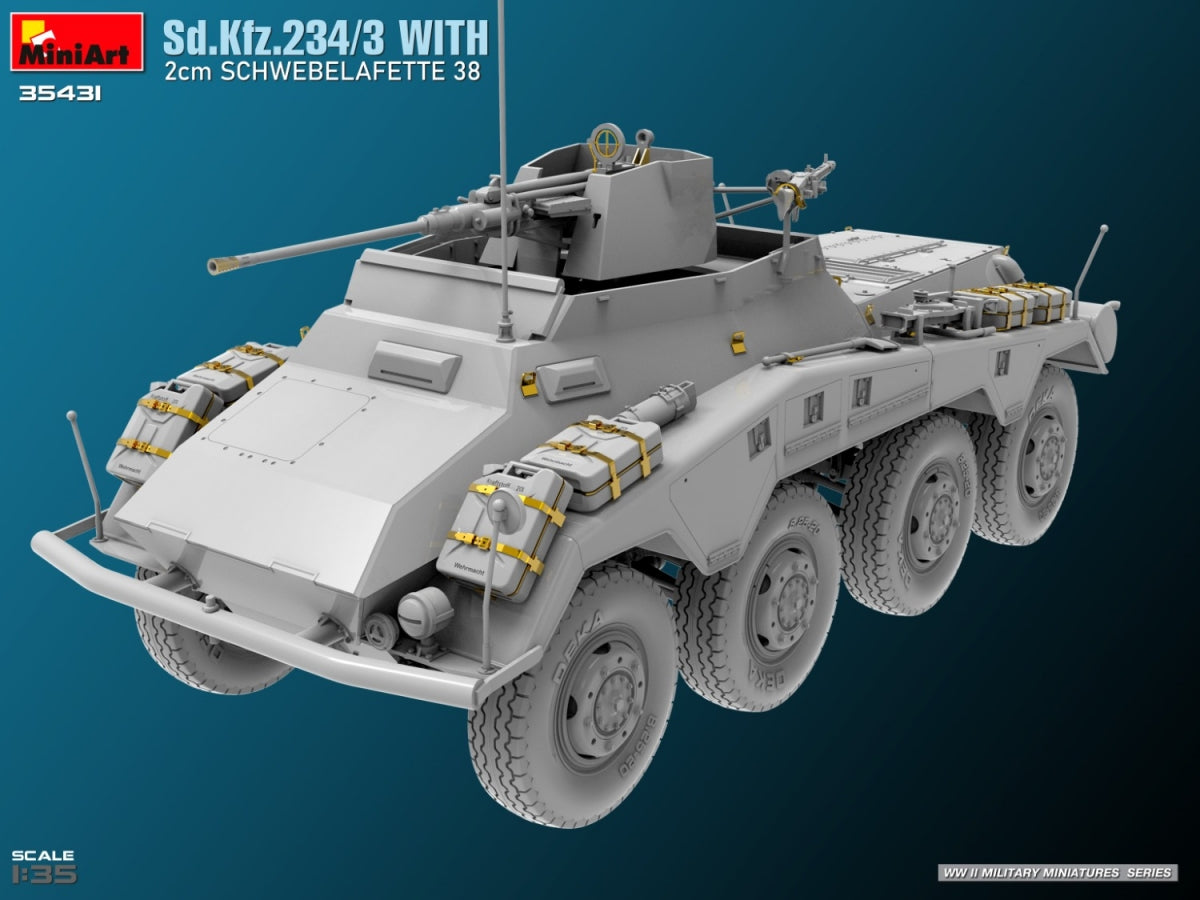 MiniArt 35431 Sd.Kfz.234/3 Avec 2cm Schwebelafette 38 1/35 – image 11