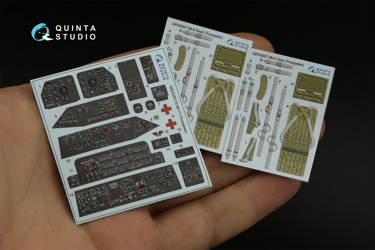 Quinta Studio QD35110 Mi-17 3D-Printed coloured Interior on decal paper (Trumpeter) 1/35 – imagen 4