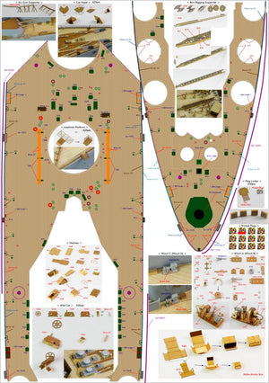 Pontos 23007F1 HMS RODNEY 1942 Detail Up Set 1/200 – imagen 7