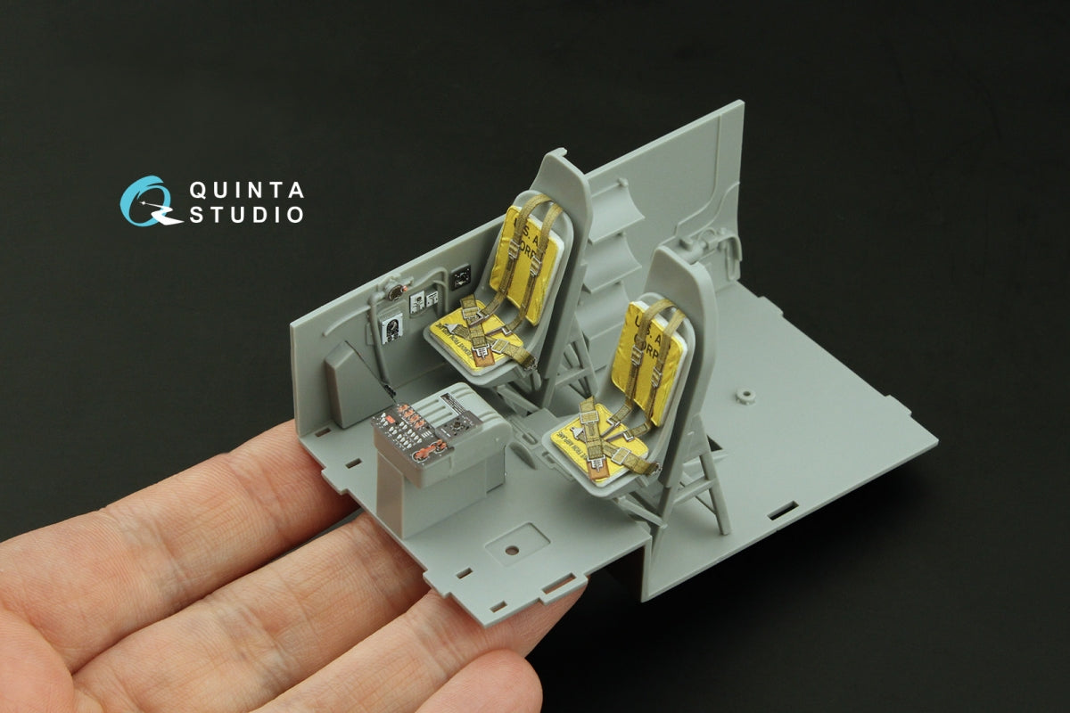 Quinta Studio QD32233 Boeing B-17E/F Pilot&amp;#39;s cockpit. 3D-Printed coloured Interior on decal paper (HK models) 1/32 – imagen 9