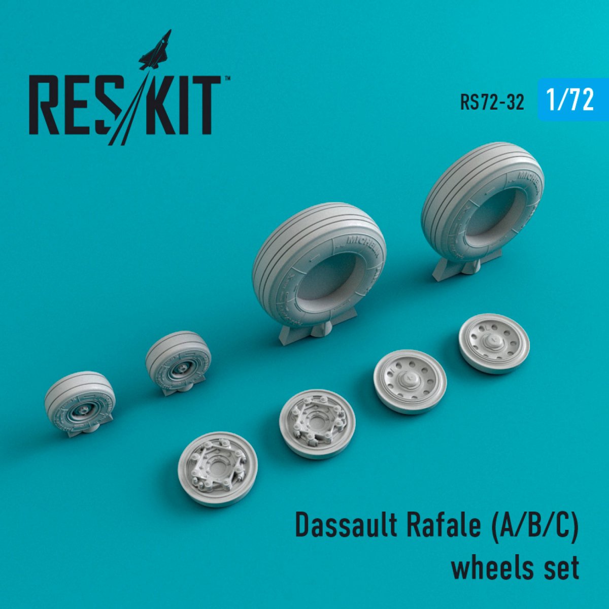 RESKIT RS72-0032 RAFALE (A,B,C) JEU DE ROUES 1/72