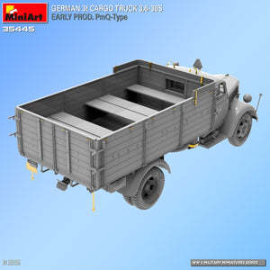 Miniart 35445 GERMAN 3t CARGO TRUCK 3,6-36S EARLY PROD. PmQ-Type 1/35 – imagen 11