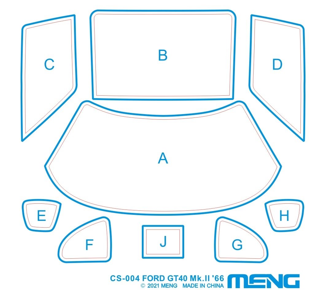 Meng Model CS-004 Ford GT40 Mk.II 1/24 – immagine 12
