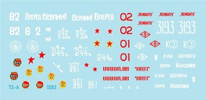Star Decals 72-A1083 Chars soviétiques T-34-85 1944-45. Tourelle aplatie de 1944 et tourelle de l&amp;#39;usine 183 de Nijni Taguil. Échelle 1/72 – image 2