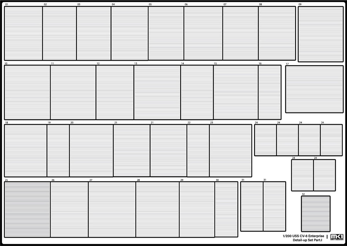 MK1 Design MD-20022 USS CV-6 Enterprise DX with Full Wooden Deck for Trumpeter 1/200 – Bild 62