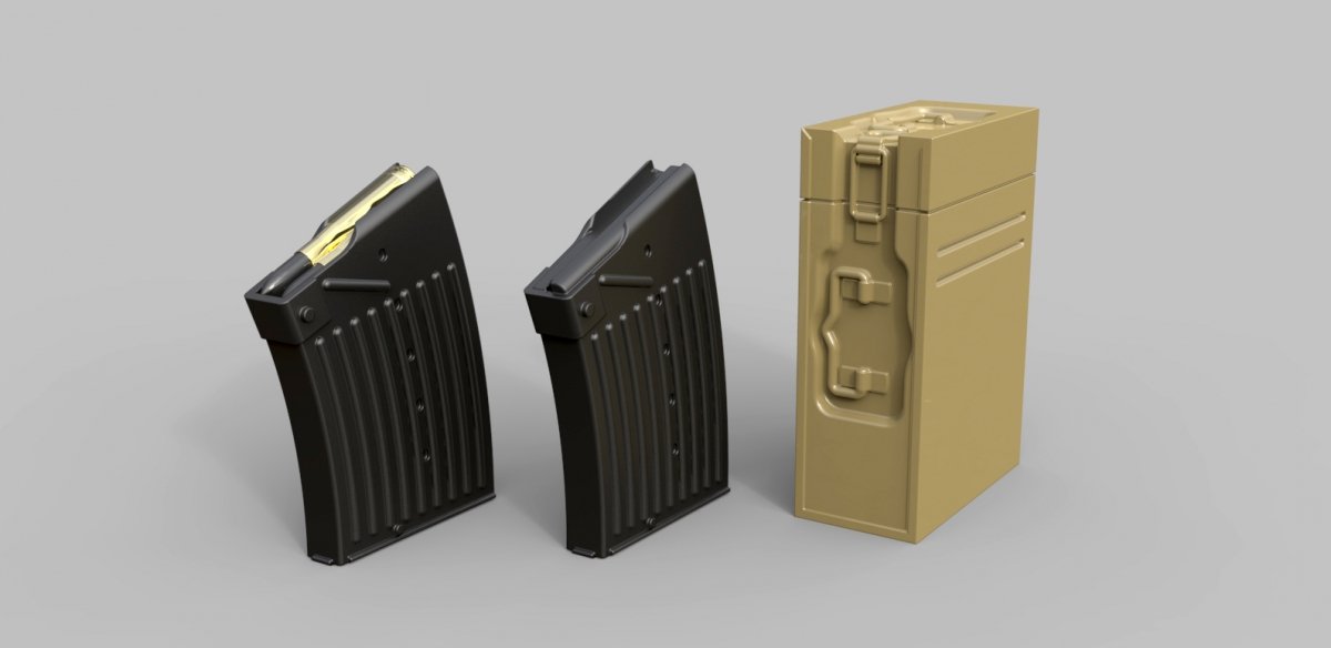 EUREKA XXL E-043 2 cm FlaK38 ammo boxes and magazines 1/35 – image 3