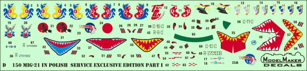 ModelMaker Decals D48150 MiG-21 in Polish service Exclusive edition part I 1/48 – imagen 4