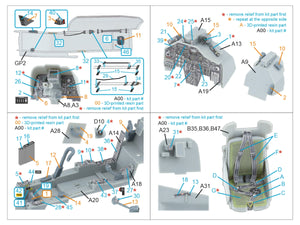 Quinta Studio QD+35153 AH-1W 3D-Printed &amp;amp; coloured Interior on decal paper (Trumpeter) (with 3D-printed resin parts) 1/35 – zdjęcie 2