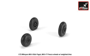 Armory Models AW72054 Mikoyan MiG-15bis Fagot (late) / MiG-17 Fresco wheels w/ weighted tires 1/72 – imagen 2
