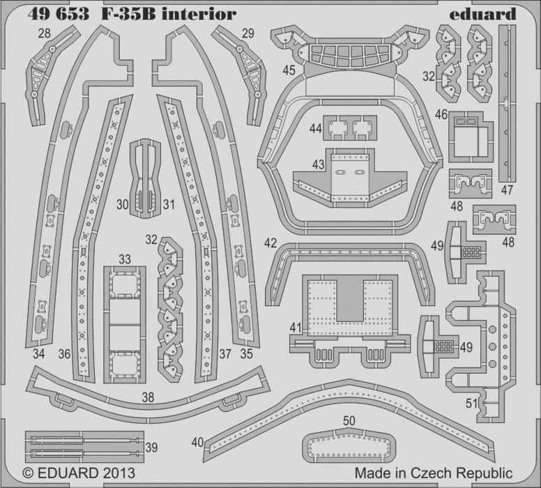 Eduard 49653 F-35B interior S. A. KITTY HAWK 1/48 – imagen 2