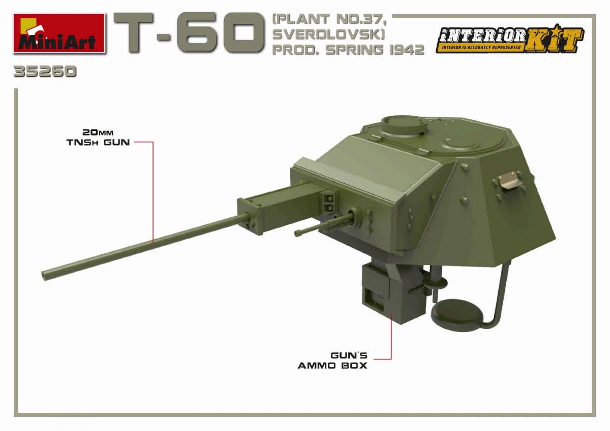 MiniArt 35260 T-60 PLANT N.37, SVERDLOVSK PROD. SPRING 1942. INTERIOR KIT 1/35 – Bild 15
