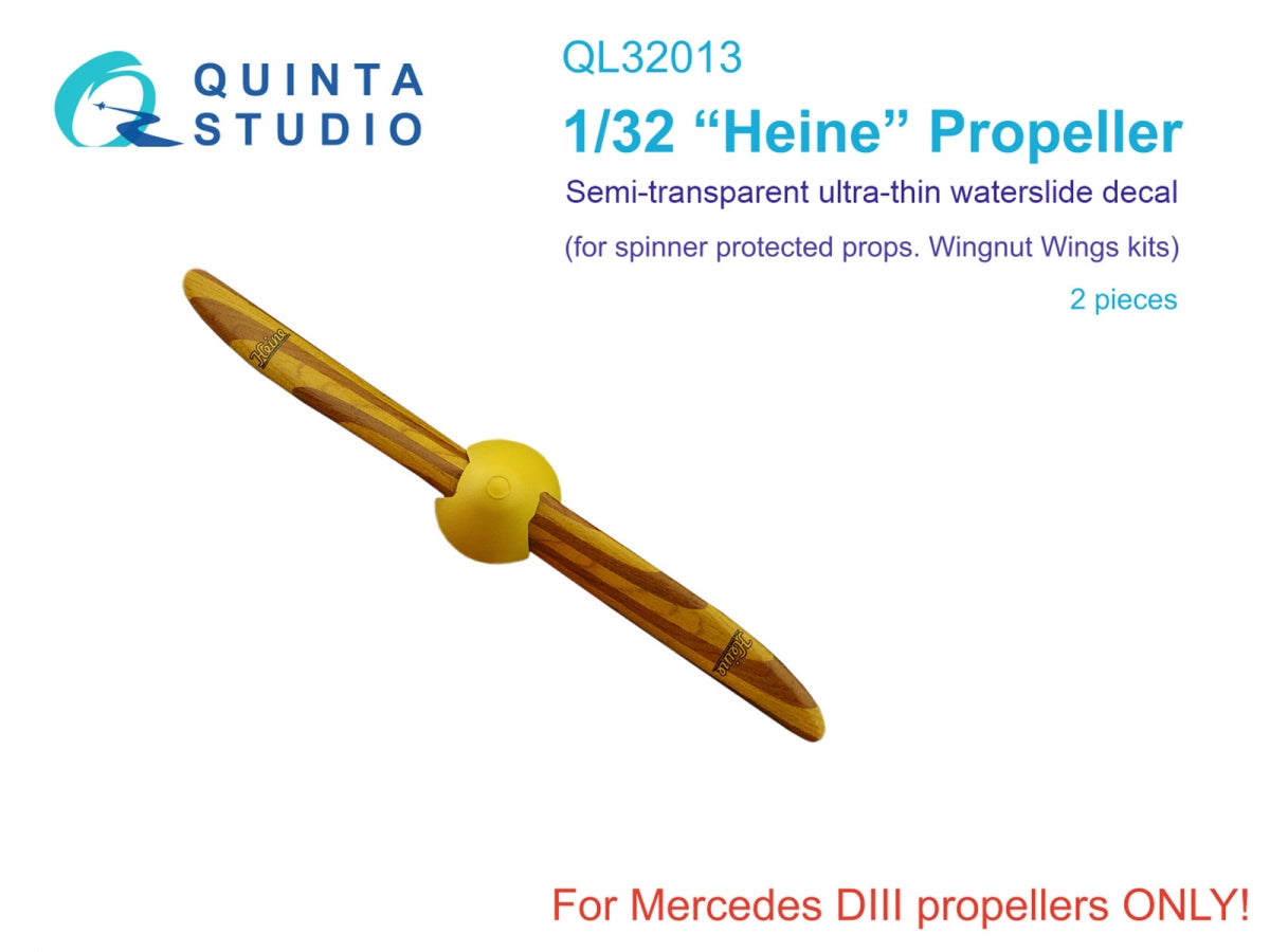 Quinta Studio QL32013 Wooden propellers Heine (Wingnut Wings) 1/32