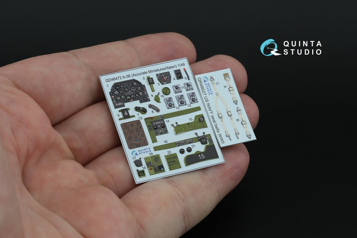 Quinta Studio QD48472 A-36 3D-Printed coloured Interior on decal paper (Accurate Miniatures/Italeri) 1/48 – imagen 3