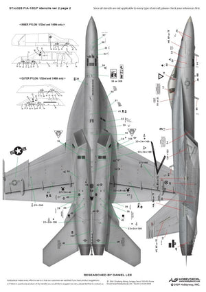 HobbyDecal ST48028V2 F/A-18E/F Stencils ver 2 1/48 – Bild 3