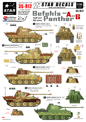 Star Decals 35-912 Befehls-Panther Ausf A and G 1/35