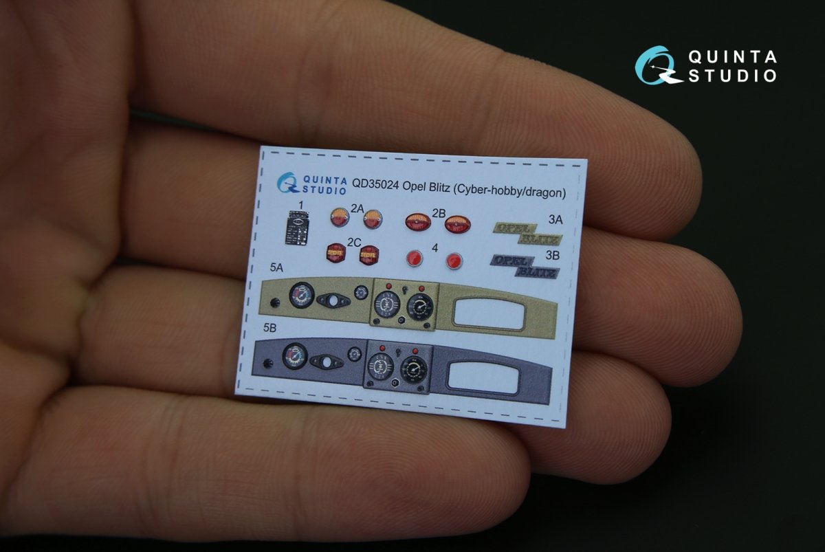 Quinta Studio QD35024 Opel Blitz 3D-Printed &amp;amp; coloured Interior on decal paper (for Cyber-hobby/Dragon kit) 1/35 – zdjęcie 2
