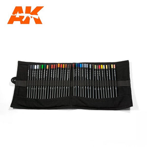 AK Interactive AK10048 WEATHERING PENCILS FULL RANGE CLOTH CASE – immagine 3