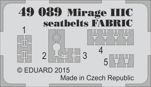 Eduard 49089 Mirage IIIC seatbelts FABRIC 1/48 EDUARD – Bild 2