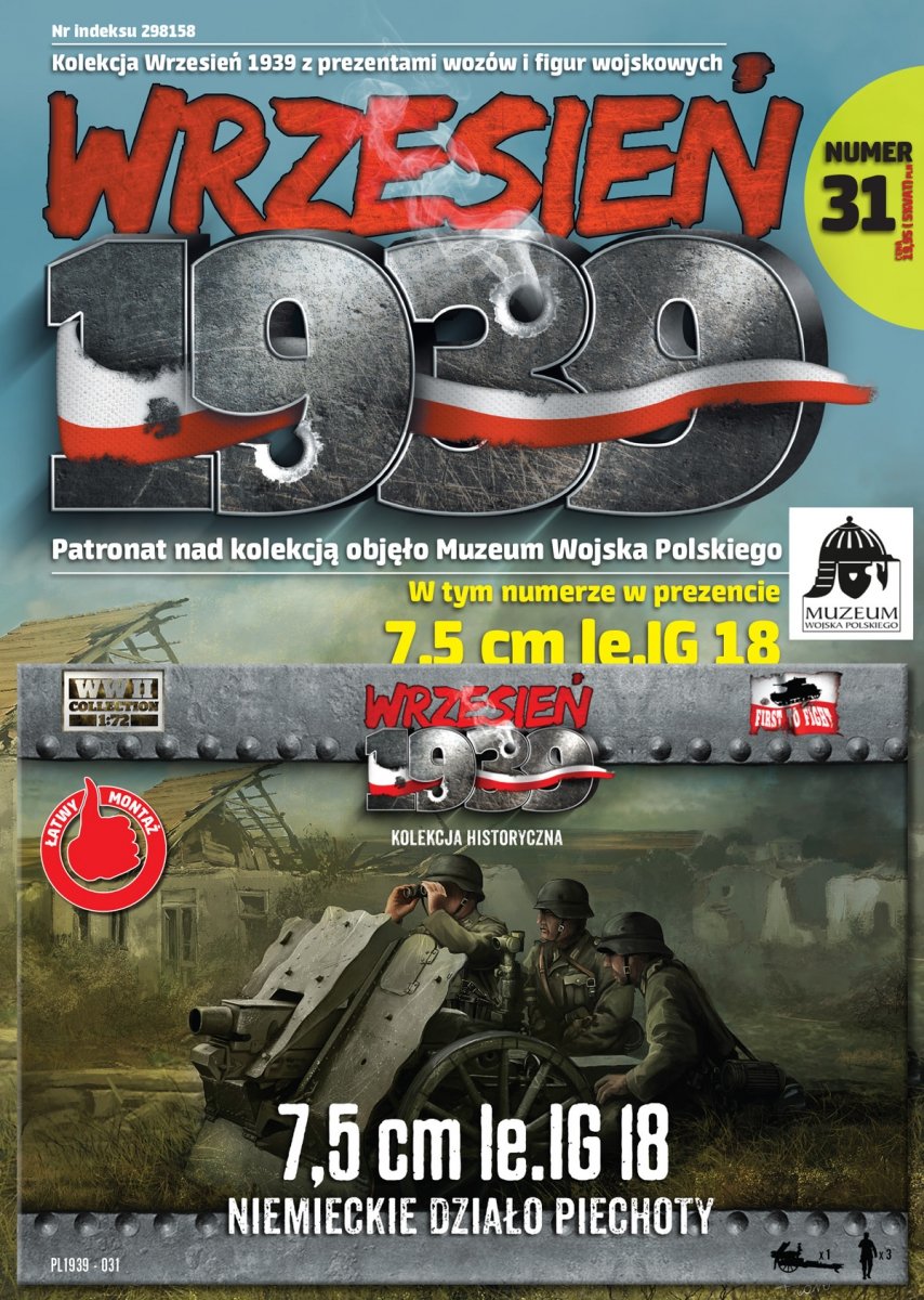 First to Fight PL031 Niemieckie działo piechoty 75 mm le. IG 18 1/72
