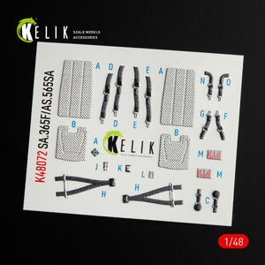 KELIK K48072 DAUPHIN II SA.365F / AS.565SA INTERIOR 3D DECALS FOR KITTY HAWK / ZIMIMODEL KIT 1/48 – zdjęcie 3