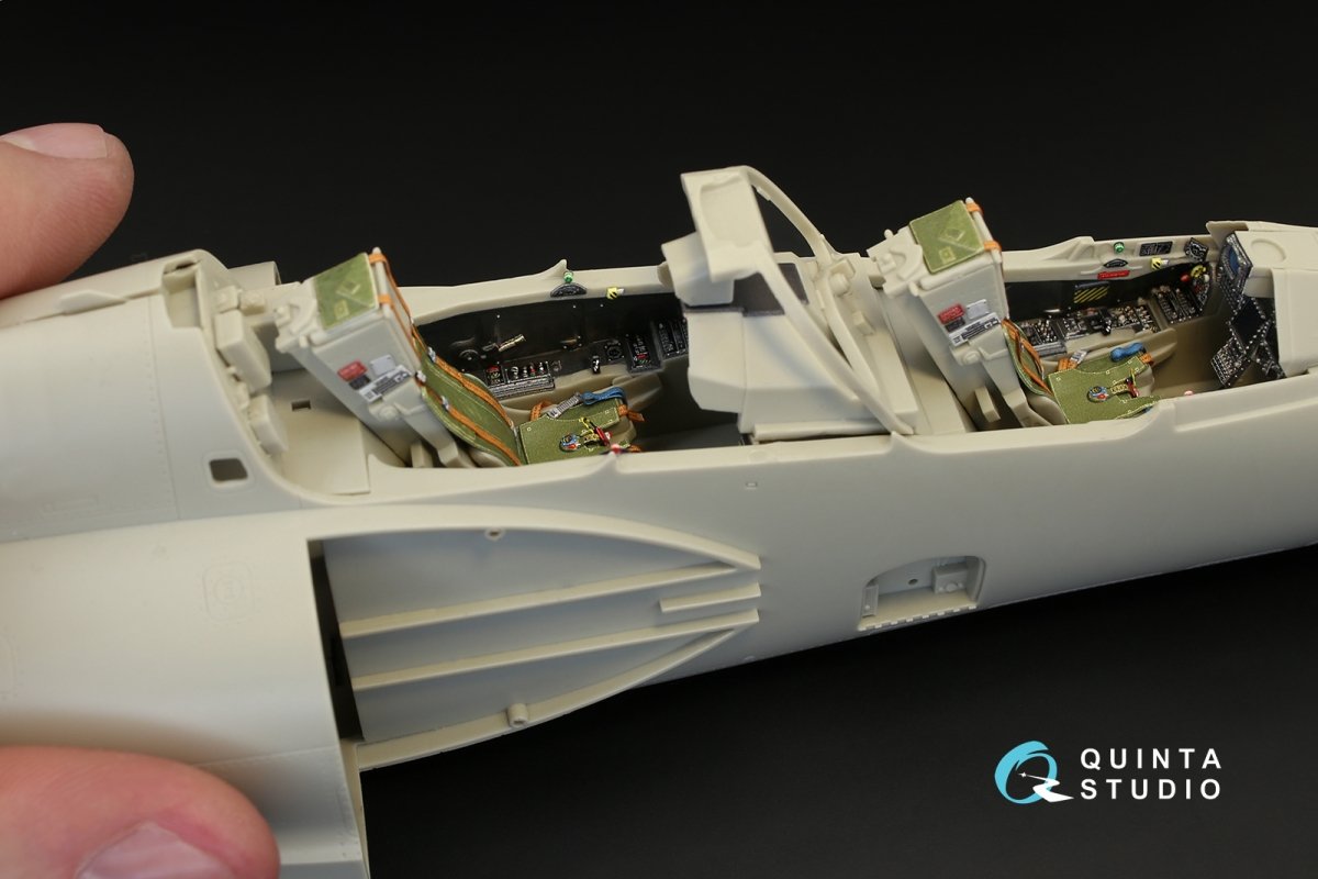 Quinta Studio QD32014 Mirage 2000B-5 (2000-5BGM Mk2) 3D-Printed &amp;amp; coloured Interior on decal paper (for Kitty Hawk kit) 1/32 – imagen 6