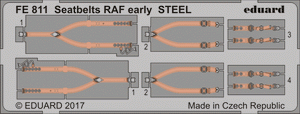 Eduard FE811 Seatbelts RAF early STEEL 1/48
