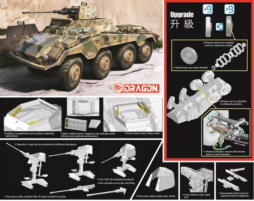 Dragon 6969 Sd.Kfz.234/3 w/2cm Schwebelafette (2cm) 1/35 – imagen 2