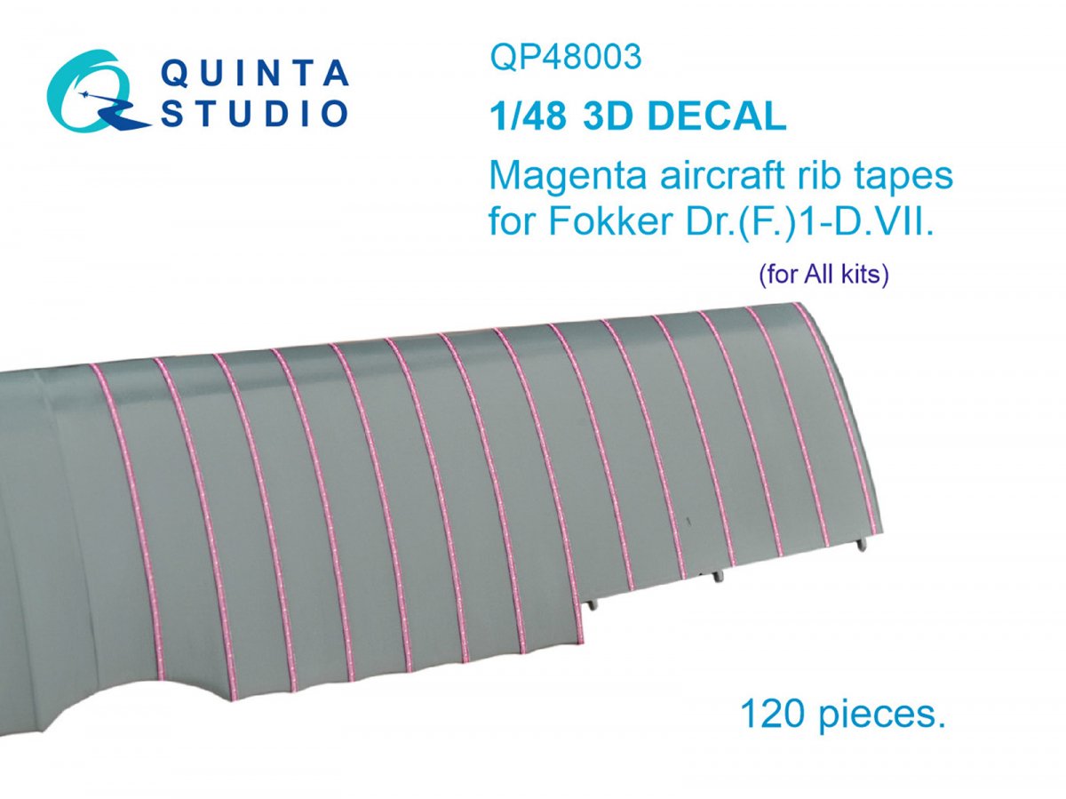 Quinta Studio QP48003 Magenta rip tapes for Fokker Dr.(F)I-D.VII 1/48