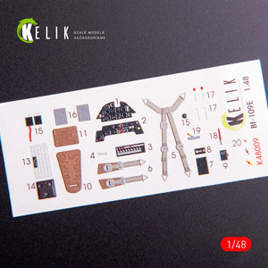 KELIK K48009 BF-109E INTERIOR 3D DECALS FOR WINGSYKITS KIT 1/48 – image 2