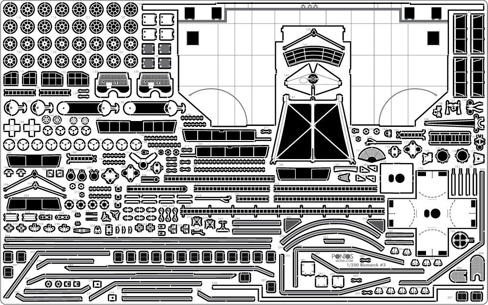 Pontos 22001F2 BISMARCK 1941 Detail Up Set Basic Ver.2 1/200 – imagen 6