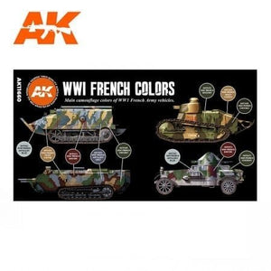 AK Interactive AK11660 3G WWI FRENCH AFV COLORS 6x17 ml – imagen 2