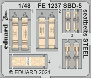 Ceintures de sécurité Eduard FE1237 SBD-5 en acier Revell 1/48