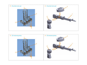 Quinta Studio QT72020 Vickers K Machine gun, 2 pcs (all kits) 1/72 – immagine 7