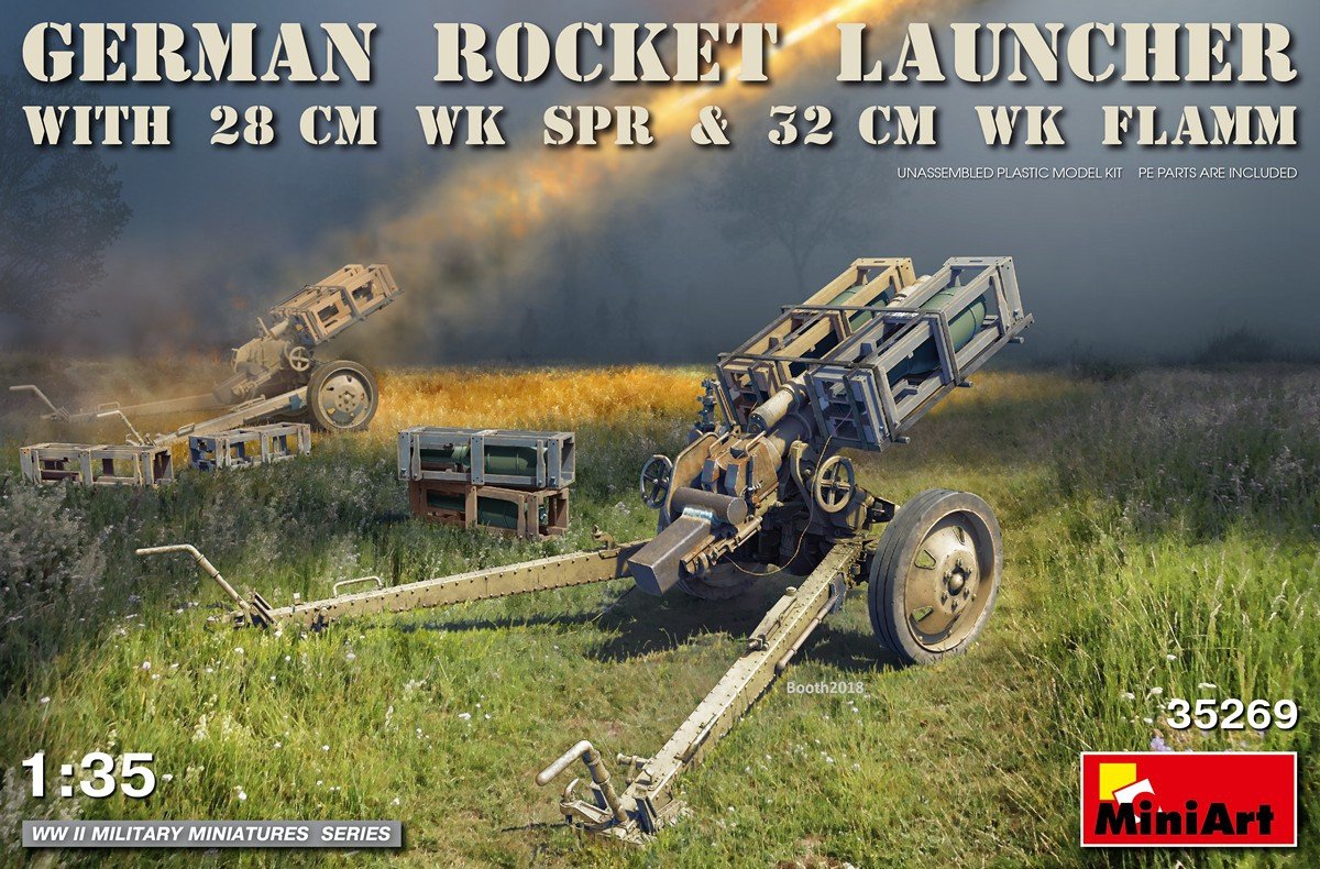 MiniArt 35269 GERMAN ROCKET LAUNCHER with 28cm WK Spr & 32cm WK Flamm 1/35