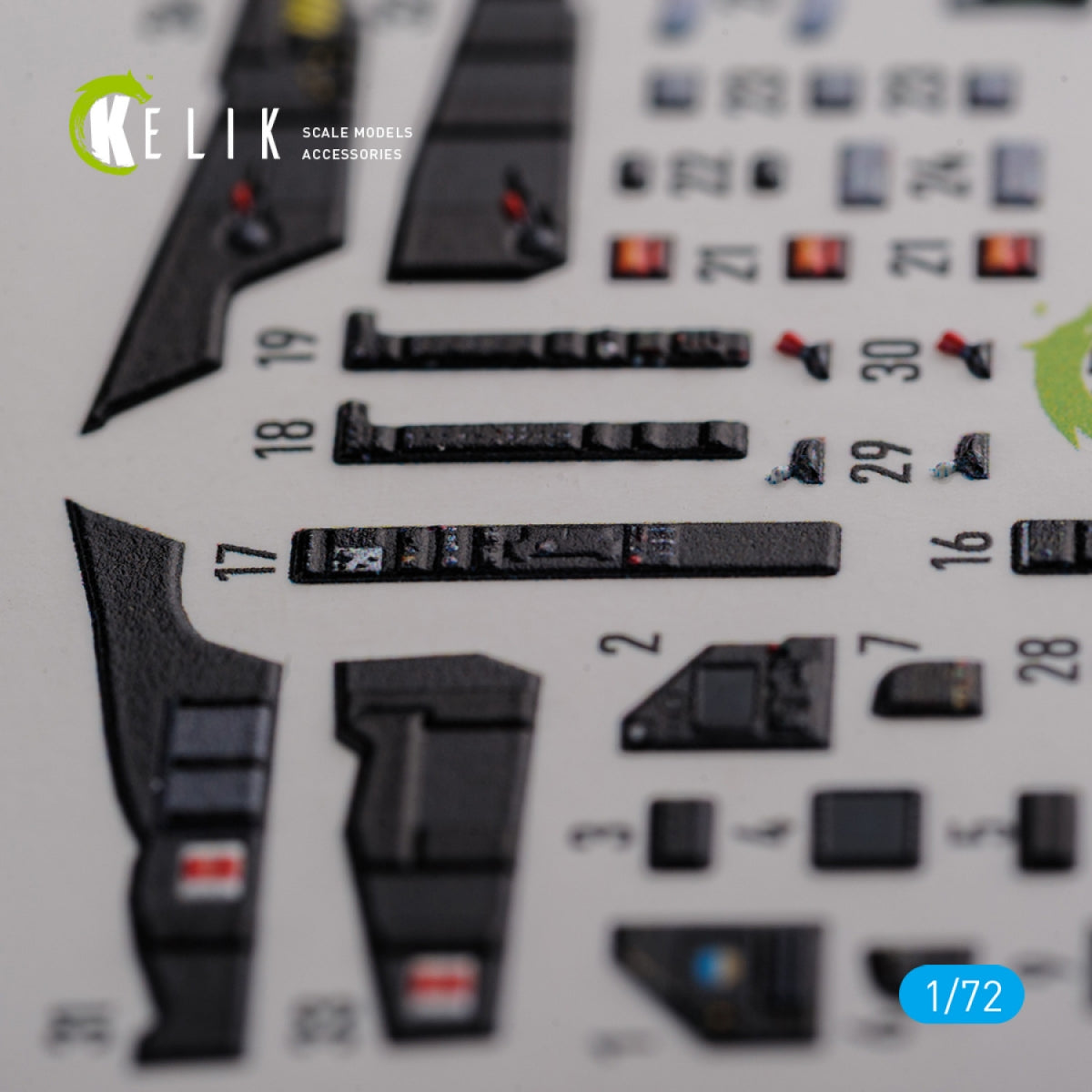 KELIK K72120 Mirage 2000D interior 3D decals forModelSvit kit 1/72 – immagine 3