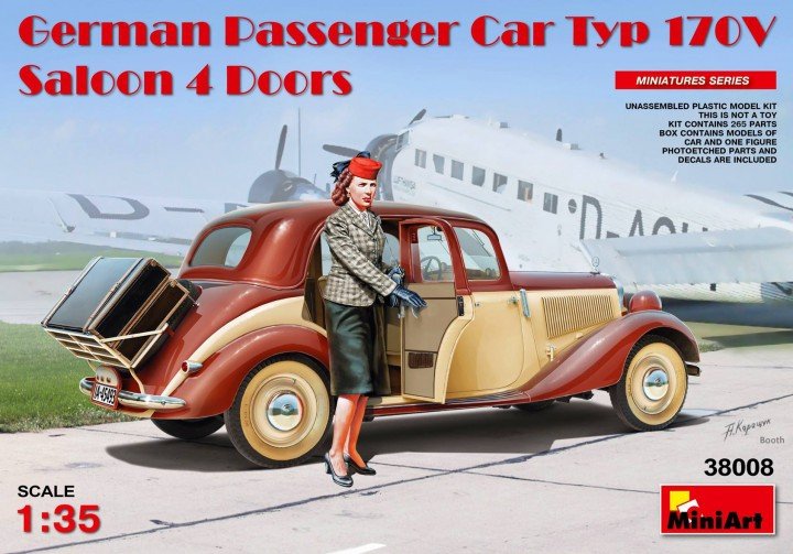 MiniArt 38008 German Passenger Car Type 170V Saloon 4 doors 1/35