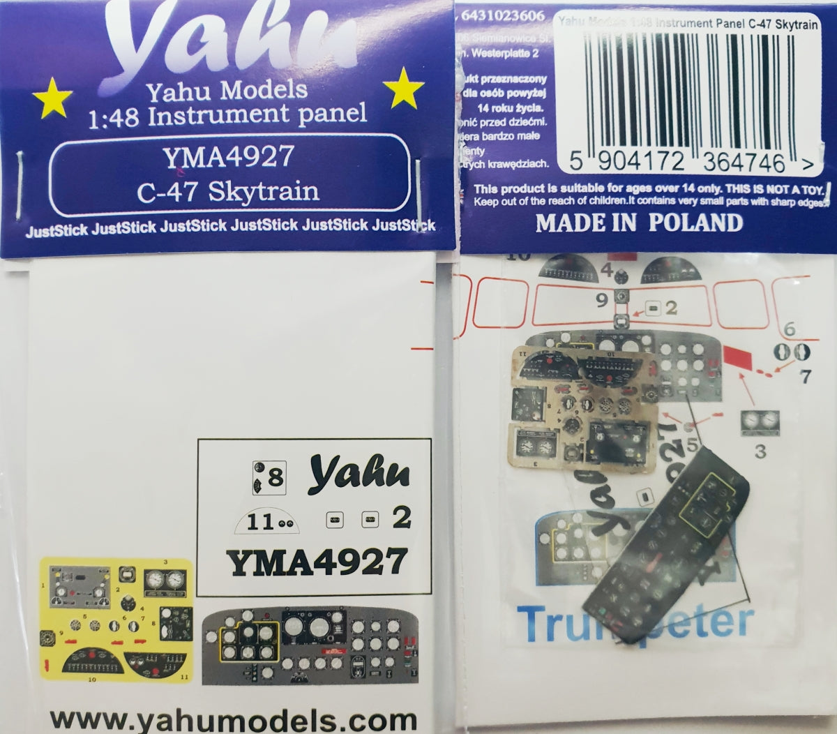 Yahu YMA4927 C-47 Skytrain (Tryumpeter) 1/48
