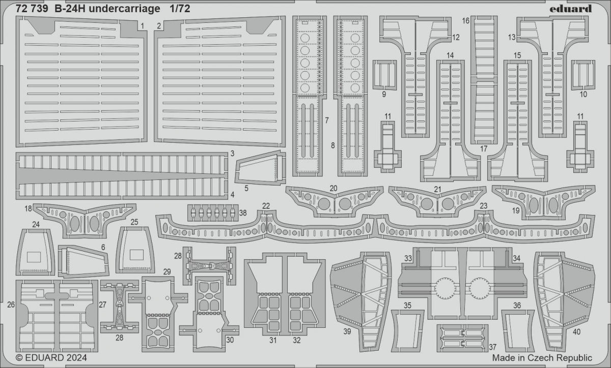 Eduard 72739 B-24H undercarriage AIRFIX 1/72