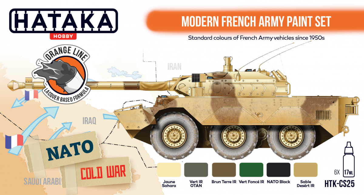 Hataka HTK-CS25 Modern French Army paint set 6x17ml – imagen 2