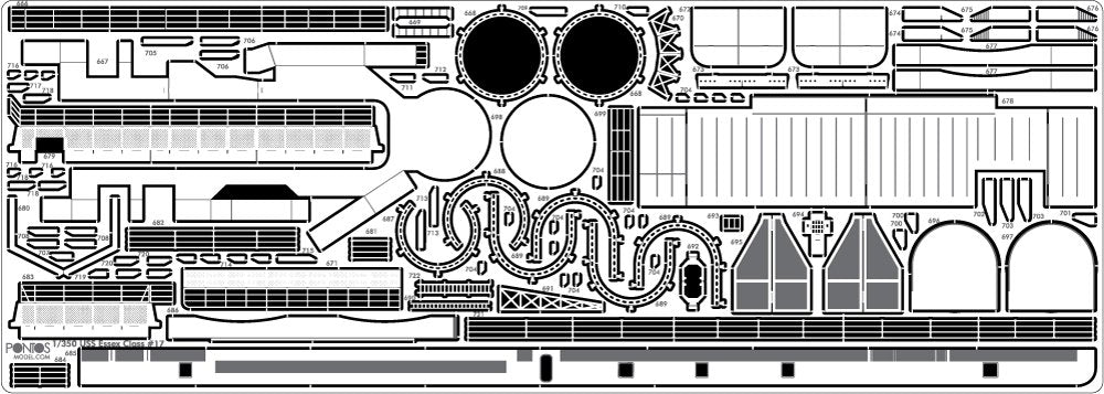 Pontos 35006F1 USS CV-9 Essex 1943 Detail Up Set 1/350 – imagen 22