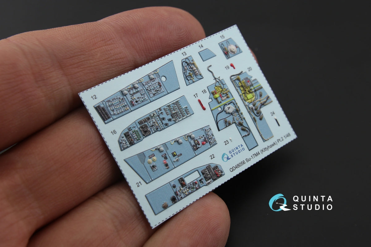 Quinta Studio QD48056 Su-17M4/22M4 3D-Printed coloured Interior on decal paper (for KittyHawk kit) 1/48 – imagen 6