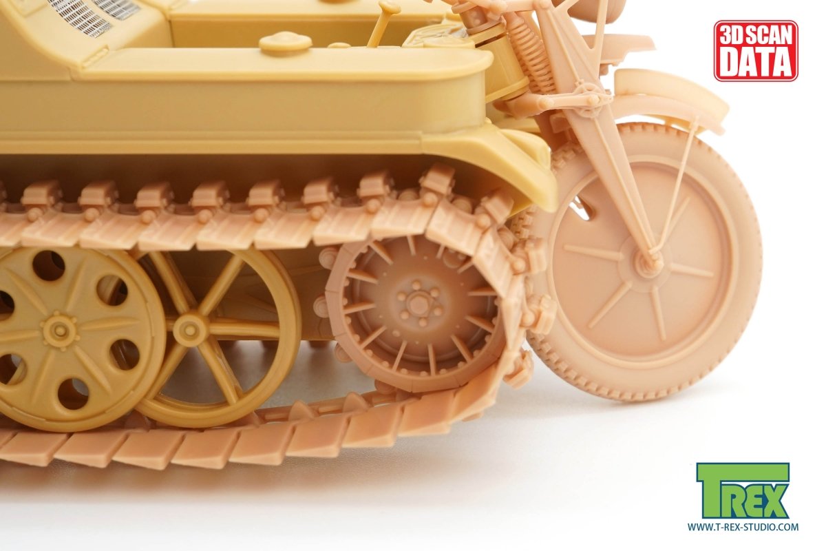 T-Rex Studio TR85060 Kettenkaraftrad Winterkette w/Sprockets, Wheels Type 2 1/35 – Bild 2