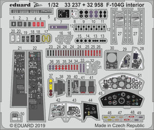 Intérieur du F-104G Eduard 33237 au 1/32 ITALERI