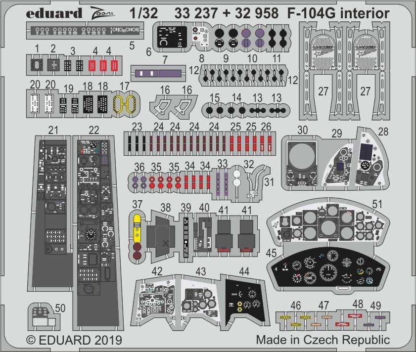 Intérieur du F-104G Eduard 33237 au 1/32 ITALERI